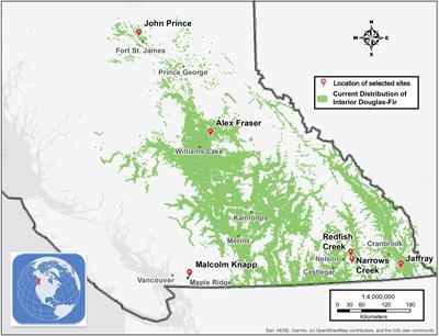 Harvest Intensity Effects on Carbon Stocks and Biodiversity Are Dependent on Regional Climate in Douglas-Fir Forests of British Columbia